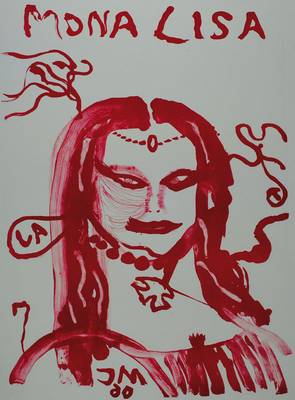 Jonathan Meese, geb. 1970, "Mona Lisa", Farblithografie auf dickem Rives Büttenpapier,handsigniert und nummeriert 18/20, aus 2007, ca. ...