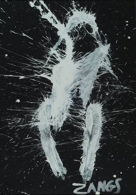 Herbert Zangs, 1924 Krefeld - 2003, Akademie Düsseldorf und Schüler von Otto Pankok, hier: Mischtechnik auf Papier, re. u. signiert, schwarz-weiß, ...