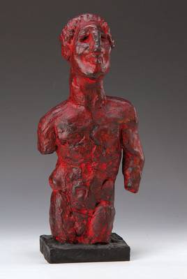 Markus Lüpertz, geb. 1941, männlicher Torso, Bronzeskulptur, signiert und nummeriert 16/950, mit Punze der Gießerei Schmäke in Düsseldorf, ca. ...