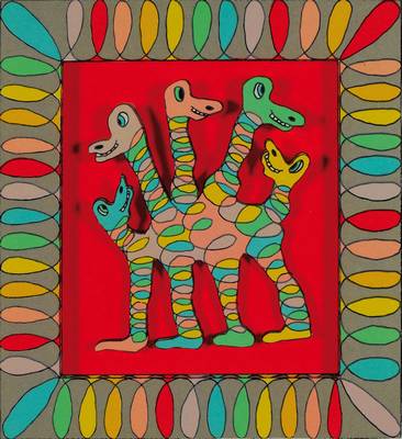 James Rizzi, 1950-2011, "Spring into action"dreidimensionale Farblithographie von 2001, handsigniert, nummeriert 306/350, ca. 15.5x14 cm