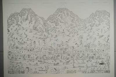 James Rizzi, 1950-2011, It's the altitude, Lithographie, rückseitig signiert, ca. 64x91cm