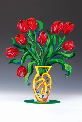 David Gerstein, geb. 1944 Jerusalem, Studium in Israel, Frankreich, England und USA, hier: Tulpen, frei stehendes Metallobjekt mit Laser geschnitten ...