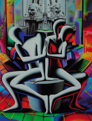 Mark Kostabi, geb. 1960, "All things considered", Giclee auf handgemachtem Baumwollpapier, handsigniert und nummeriert 16/50, datiert 2014, ...