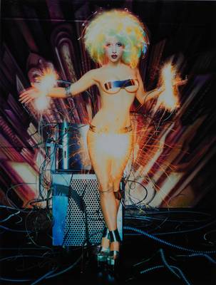 David LaChapelle, geb. 1968 Connecticut, Lady Gaga "Electric Chair", Farbfotografie auf Fujicolor Crystal Archive Paper, handsigniert, ca. ...