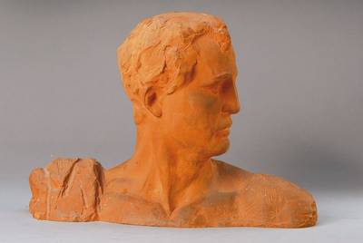 Victor Damanet, 1895 Givet (Ardennes) - 1964 Brüssel, Schüler von C. Meunier, beschickte seit 1925 die Salons in Paris, Terrakotta Skulptur, auf ...