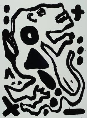 A.R. Penck, geb. 1939, Siebdruck, handsigniert, bezeichnet, rückseitig leicht verschmutzt, leichte Knicke, ca. 59x42 cm