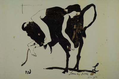 Horst Janssen, 1929-1995, Lamme-toy, Lithographie von 1986, handsigniert und nummeriert 8/100, Blattgr. ca. 47x64cm
