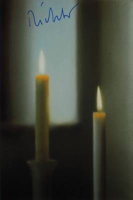 Gerhard Richter, geb. 1932, Postkarte, Multiple, Zwei Kerzen, handsigniert, ca. 14,5x10,5 cm