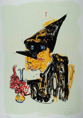 Markus Lüpertz, geb. 1941, "Medicus", Farbserigrafie auf Bütten, handsigniert und nummeriert 33/150, Blattgr. ca. 92,5x67 cm