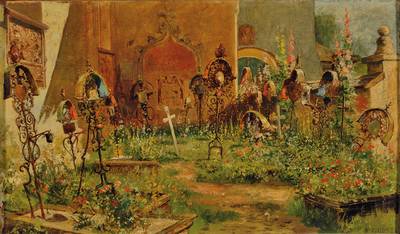 August Ignatz Grosz, 1847 Wien - 1917, Schüler der Wiener Akademie unter Albert Zimmermann u. Eduard von Lichtenfels, unternahm Studienreisen nach ...