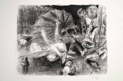 Bernhard Heisig, 1925-2011, Das Volk sind wir, Lithographie von 1989, handsigniert und num. 43/300, ca. 34.5x43cm