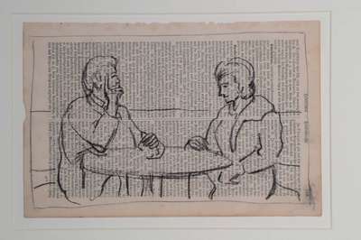 A.R. Penck, geb. 1939, Kohlezeichnung, unsigniert, mit schriftlicher Authentizitätserklärung von Jürgen Schweinebraden Freiherr von ...