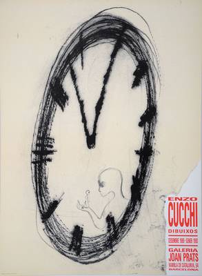 Enzo Cucchi, geb. 1949, Farboffset, Plakat der Galeria Joan Prats, ca. 76x56 cm
