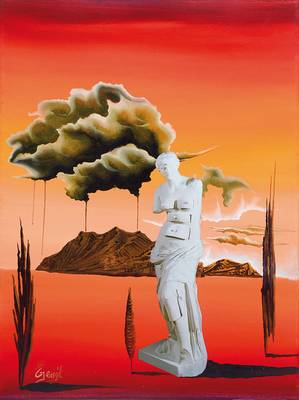 Helmut Gerigk, geb. 1953 Wiesbaden, Öl/Lwd, collagiert, handsigniert, ca. 40x30 cm