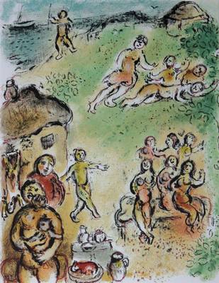 Marc Chagall, 1887-1985, Konvolut aus zwei Grano-Farblithographien aus: Die Odyssee, "Der Kampf des Odysseus", "Die Insel des ...