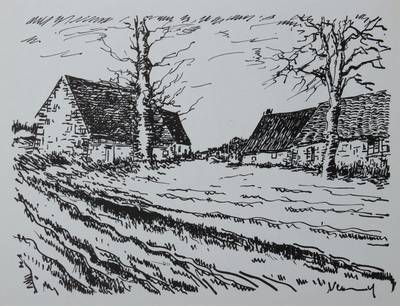 Maurice de Vlaminck, 1876-1958, Konvolut aus vier Lithographien, "Maisons dans la Beauce", "La pontinière à Rueil", "Les ...