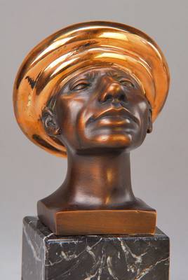 Rudolf Hausner, 1914-1995, Adam wohlbehütet, Bronzeskulptur teilpoliert, signiert und num. 694/1250, Gießerstempel Venturi Arte, Marmorsockel, ...