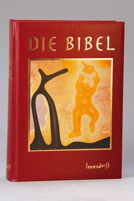 Die Bibel, illustriert von Jörg Immendorf (1945-2007), Gütersloher Verlagshaus 2006, Kunstledereinband, Vorsatzblatt mit Besitzersignatur