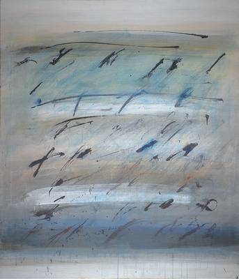 Eleonore Fuchs-Heidelberg, 1946 Heidelberg - 2012 Berlin, Hook, Lines + Sinker, Acryl/Lwd., rückseitig signiert und datiert 2000, ca. 127x107,5 cm
