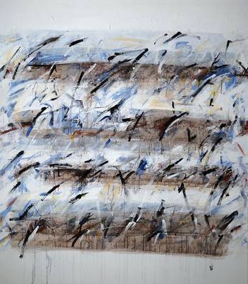 Eleonore Fuchs-Heidelberg, 1946 Heidelberg - 2012 Berlin, Pastourelle, Acryl/Lwd., rückseitig signiert und datiert 1989, ca. 158x138 cm