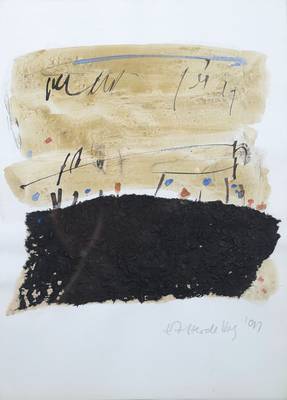 Eleonore Fuchs-Heidelberg, 1946 Heidelberg - 2012 Berlin, Konvolut aus zwei Mischtechniken auf Papier, je signiert und datiert 91, Blattgr. ca. 30x21 ...