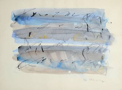 Eleonore Fuchs-Heidelberg, 1946 Heidelberg - 2012 Berlin, Konvolut aus zwei Aquarellen auf gebräuntem Papier, je handsigniert, datiert 86 bzw. 89, ...