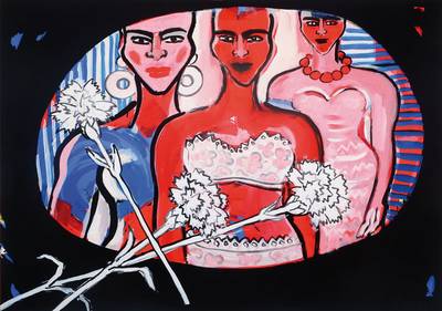 Elvira Bach, geb. 1951, "Schöner Ausblick", Giclee auf schwerem, handgemachtem Baumwollpapier, 2014, handsigniert und nummeriert 50/50, ...