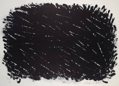 Günther Uecker, geb. 1930, "Bewegung II", Lithografie auf Velinkarton, 1980, Auflage: 180, Trockenstempel d. Erker Presse St. Gallen, ...