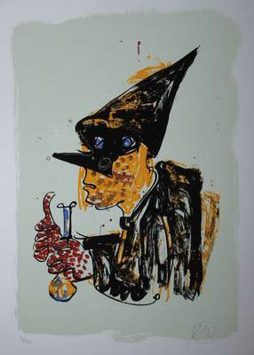 Markus Lüpertz, geb. 1941, "Medicus", Farbserigraphie auf Bütten, handsigniert und nummeriert 32/150, Blattgr. ca. 92x67 cm