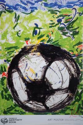 Markus Lüpertz, geb. 1941, Plakat zur FIFA-WM 2006 in Deutschland, Farboffset, handsigniert, nummeriert 304/800, ca. 97x68 cm