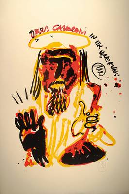 Markus Lüpertz, geb. 1941, Jesus Cannelloni,Siebdruck auf Velin, handsigniert, nummeriert e.a., ca. 107x75,5 cm