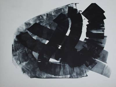 Hans Hartung, 1904 Leipzig-1989 Antibes, "L-43-1973", Lithografie auf festem Velin, von 1973, handsigniert, ca. 75x105 cm