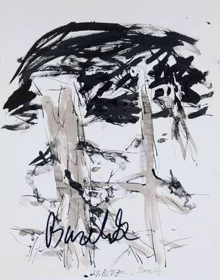 Georg Baselitz, geb. 1938, Fotografie auf Fujicolor Crystal Archive Paper, handsigniert, ca. 24,5x20 cm