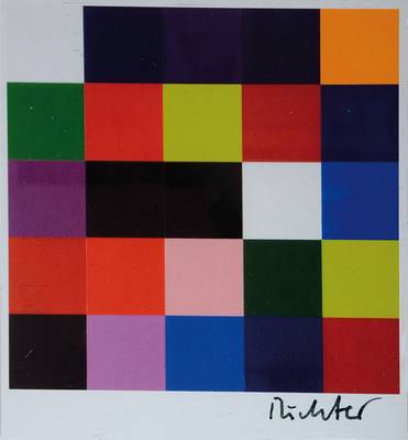 Gerhard Richter, geb. 1932, drei Multiples, Postkarten, je handsigniert, je ca. 15x10,5 cm, unter Glas gerahmt