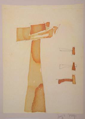 Joseph Beuys, 1921-1986, Farboffset, handsigniert, ca. 66x45,5 cm, unter Glas gerahmt