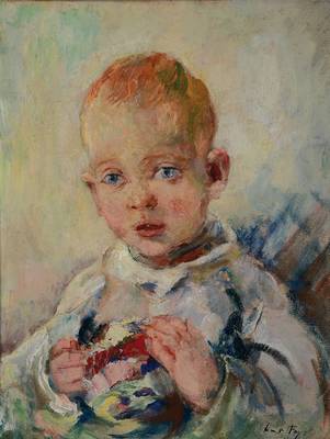 Hanns Fay, 1888-1957, Knabenbildnis, Öl/Leinwand, handsigniert, ca. 41x32,5 cm, Rahmen