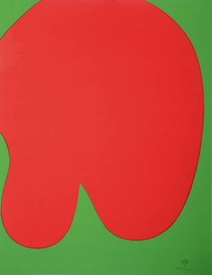 Hans Arp, 1887-1966, Farblithografie, im Stein signiert mit Nachlassstempel, 1966, Blattgr. ca. 65x50,5 cm, mit lt. Knicken
