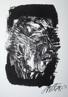 Otto Dix, 1891-1969, Lithografie, Selbstdarstellung, im Stein signiert, datiert 1967, ca. 57 x 50 cm