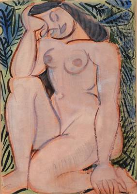 Edvard Frank, 1909 Korschenbroich - 1972 Saarlouis, Aquarell auf Papier, rechts unten signiert, ca. 28x20, PP, unter Glas gerahmt