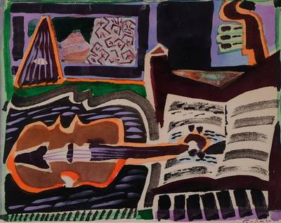 Edvard Frank, 1909 Korschenbroich - 1972 Saarlouis, Aquarell auf Papier, rechts unten signiert, ca. 16,5x21 cm, PP, unter Glas gerahmt