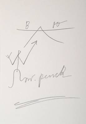 A.R. Penck, geb. 1939 Dresden, "Eine Linie",Bleistiftzeichnung, handsigniert, wohl um 1990, ca. 23,5x16,5 cm, mit Rechnung von e.artis