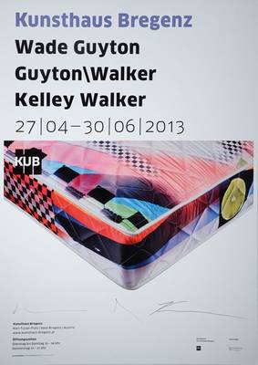 Wade Guyton & Kelley Walker, Farboffset, Plakat Kunsthaus Bregenz, handsigniert, ca. 84x60 cm