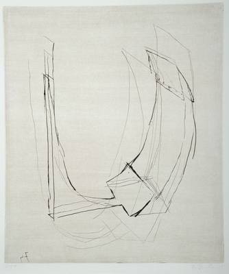 Franz Bernhard, 1934-2013, Kaltnadelradierung, handsigniert und nummeriert 7/50, Blattgr. ca. 65x50 cm, unter Glas gerahmt, Glas besch.