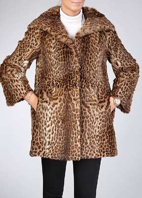Wildkatzen-Jacke, Gr. ca. 42/44, 2 seitl. Einschubtaschen, schwarzes Innenfutter, Rückenl. ca. 78 cm, EU CITES-Bescheinigung liegt vor, die diese ...