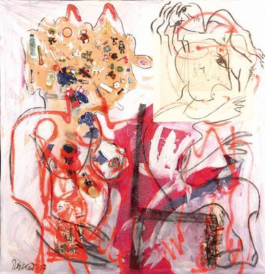Peter Robert Keil, geb. 1942, ohne Titel, Öl/Acryl Mischtechnik auf Leinwand, signiert, 2013, ca. 155x150 cm