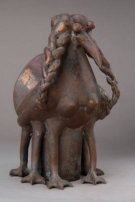 Gernot Rumpf, geb. 1941 Kaiserslautern, Elwedritsche, Bronzeskulptur, signiert, Gießerstempel Schmäke, H. ca. 29cm