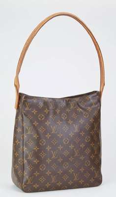 LOUIS VUITTON Handtasche, Monogramm Canvas, großes Innenfach mit seitl. Innentasche und Handyfach, Modell Looping GM, Tragehenkel, ca.28 x 11 x 31 ...