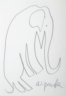 A. R. Penck, geb. 1939 Dresden, Bleistiftzeichnung auf Bütten, handsigniert, ca. 23.5x16.5 cm, unter Glas gerahmt