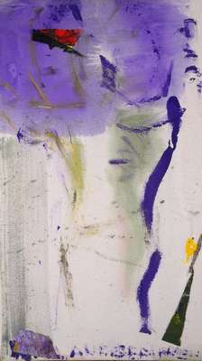 Heiko Pippig, geb. 1951 Mosbach, Strange Sky, Serie aus 5 Arbeiten in Acryl auf Stoff, teils collagiert, betitelt: gefoltert, gekreuzigt, gestorben, ...