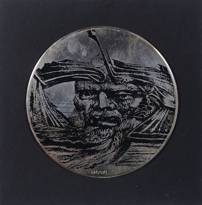 Ernst Fuchs, geb. 1930 Wien, silberne Titel-Plakette zu "Beneath the tree", 925 Sterling Silber, nummeriert 134/150, D. ca. 12 cm, ...